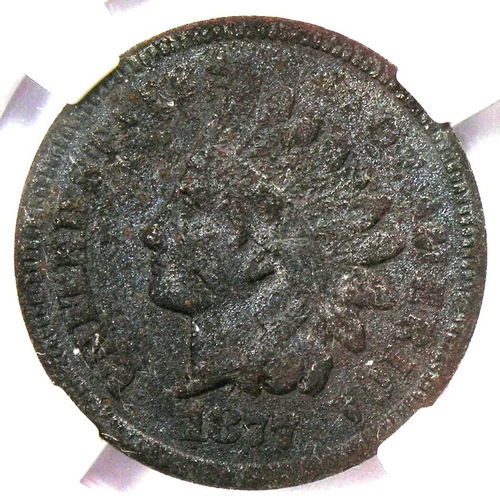 1877 Indian Cent 1C - Certified NGC AU Detail (Corrosion) - Rare Key Date Penny!