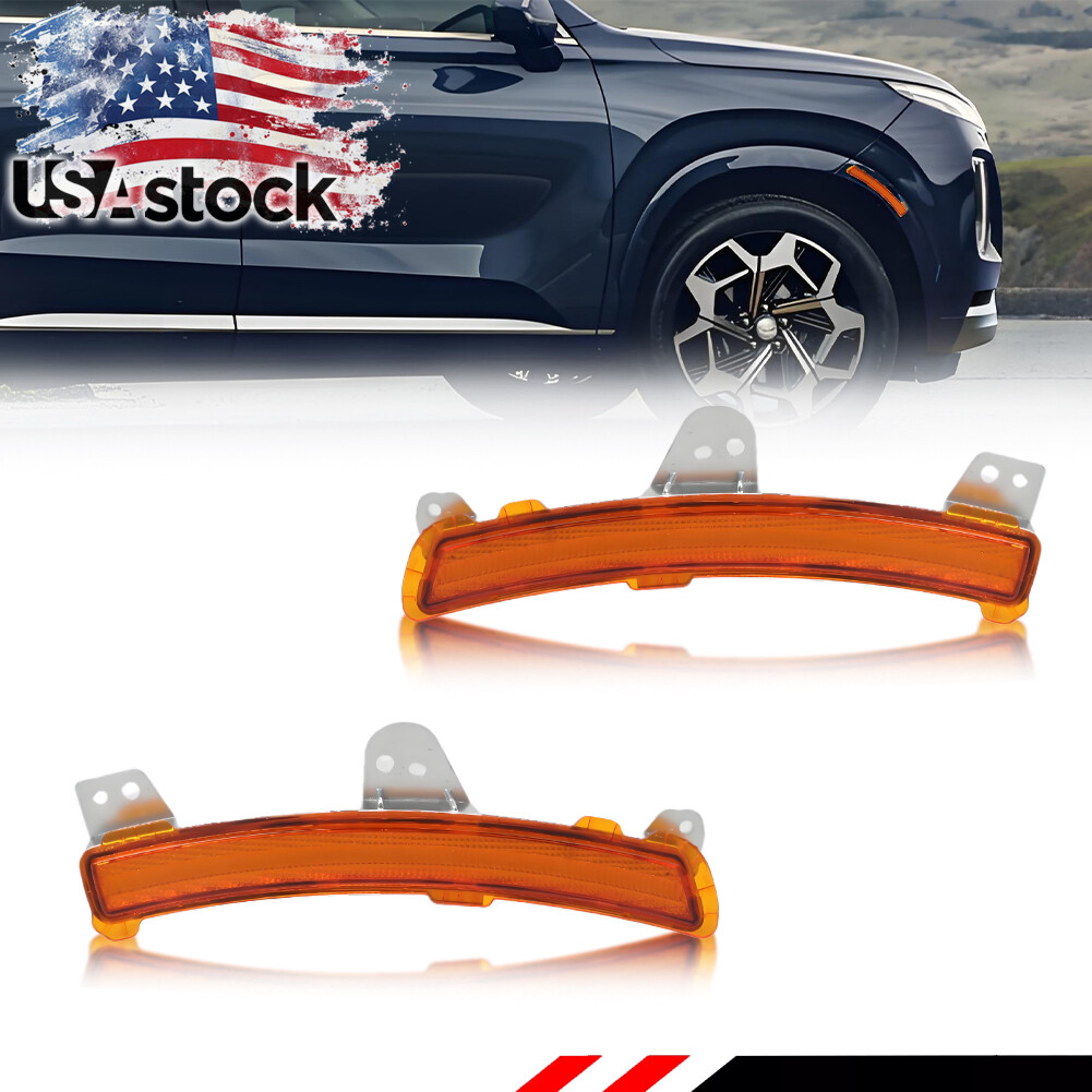 Amber Lens Front Side Marker Lights for 2020-2022 Hyundai Palisade