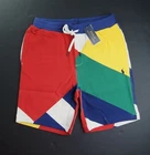 POLO RALPH LAUREN Men's Red Multi Classic Fit Colorblock Interlock Cotton Shorts