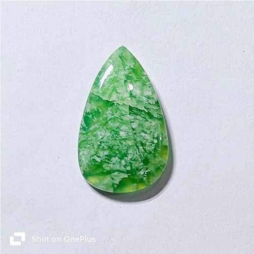 Pietra di giada nefrite giada verde naturale cabochon pietra preziosa sfusa 40 ct. ME-9136 - Foto 2 di 4