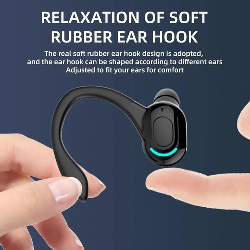 New Bluetooth 5.1 Headset Wireless Earbuds Earphones Stereo Headphones Ear Hook - Zdjęcie 4 z 7