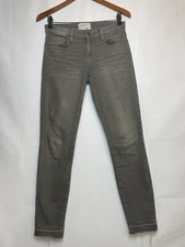 Current Elliott The Stiletto Cropped Skinny Jeans Grey/Gray WOMEN 26 MADE IN USA