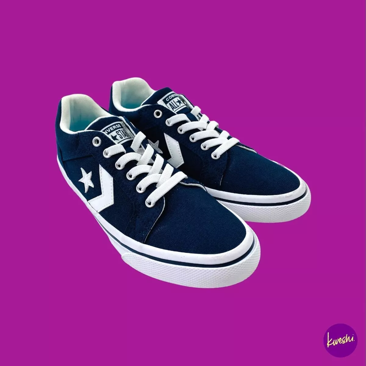 fuego lado Rugido CONVERSE Unisex El Distrito 2.0 Canvas Lace Up Trainers, Navy, UK 4/EU 37 |  eBay