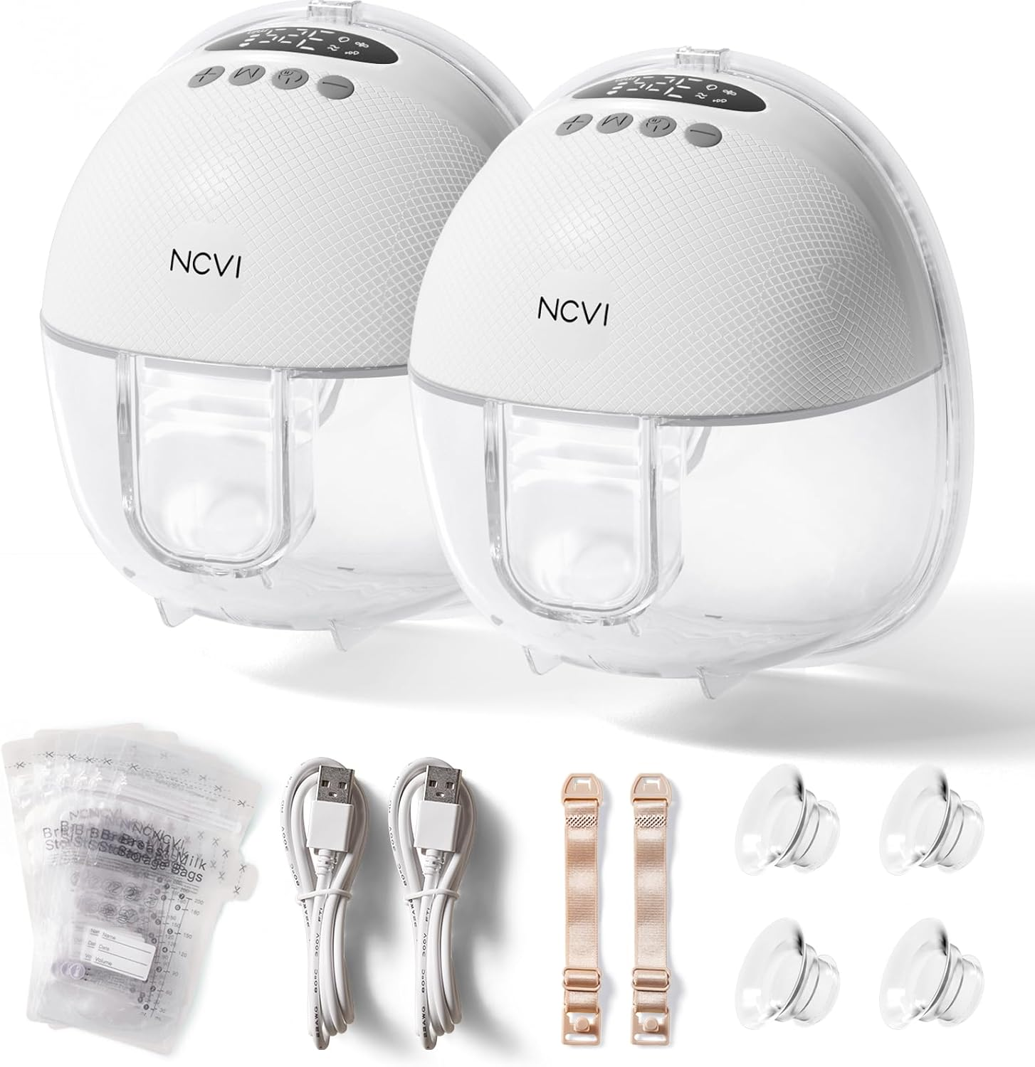 Hands Free Breast Pump 8131, Wearable Electric Pump for Breastfeeding, 4 Modes &