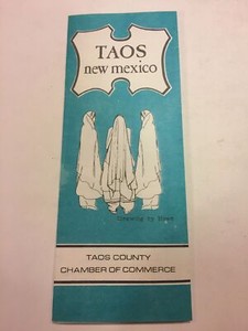 Taos New Mexico Chamber Of Commerce Calendar of Events 1978 Travel Brochure Map