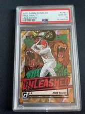 2021 Donruss Mike Trout Unleashed Gold Parallel #'d /999 PSA 10 POP 12 Angels