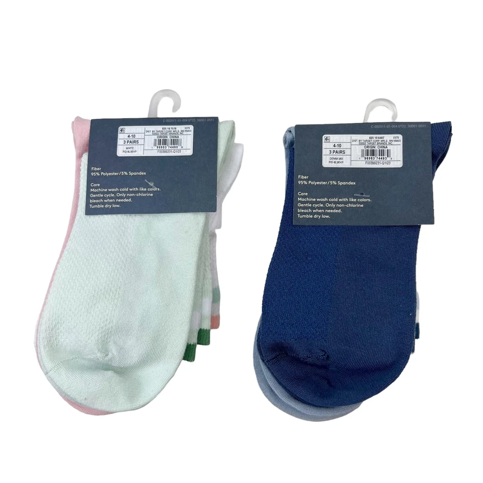 Новый с Ярлыками универсальная нить лодыжки носки 3 упаковки женщин sz 4-10 лот из 2 (6 пара) новый - Изображение 3 из 3