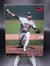 2021 Stadium Club Base #177 James Kaprielian Red Foil Oakland Athletics