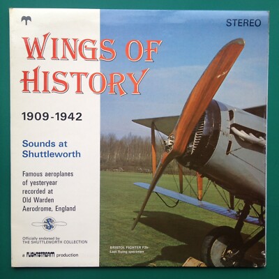 WINGS OF HISTORY #1 Aircraft Sounds At Shuttleworth (1909-42) LP Tomtit Spitfire
