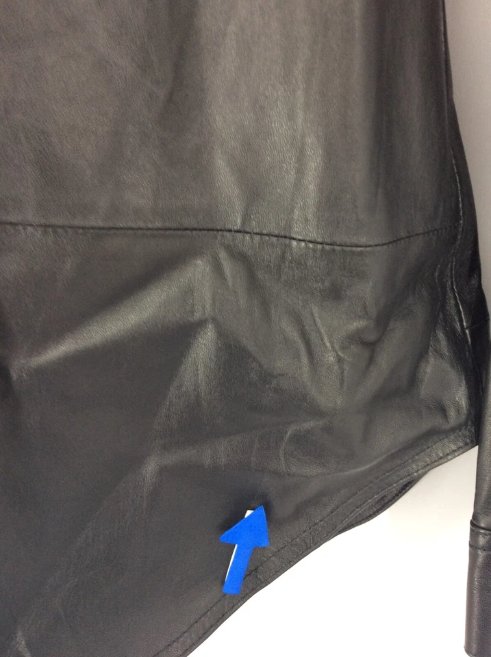 CAMISA DE CUERO NEGRA DNM 15 PARA HOMBRE ABOTONADA NEGRA XS PRECIO DE VENTA SUGERIDO POR EL FABRICANTE 695 £ ANUNCIO Foto 3 de 4