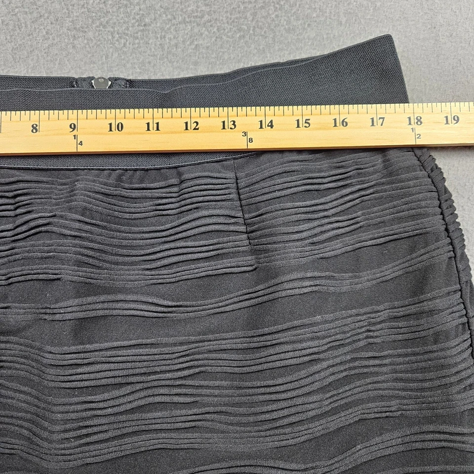 Alfani Pencil Skirt Black Womens 16 Zip Ruffle - Image 2 of 4
