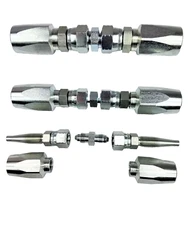 Hydraulic Hose Repair Kit 1/4 3/8 1/2 ID- Reusable Field Repair Fitting