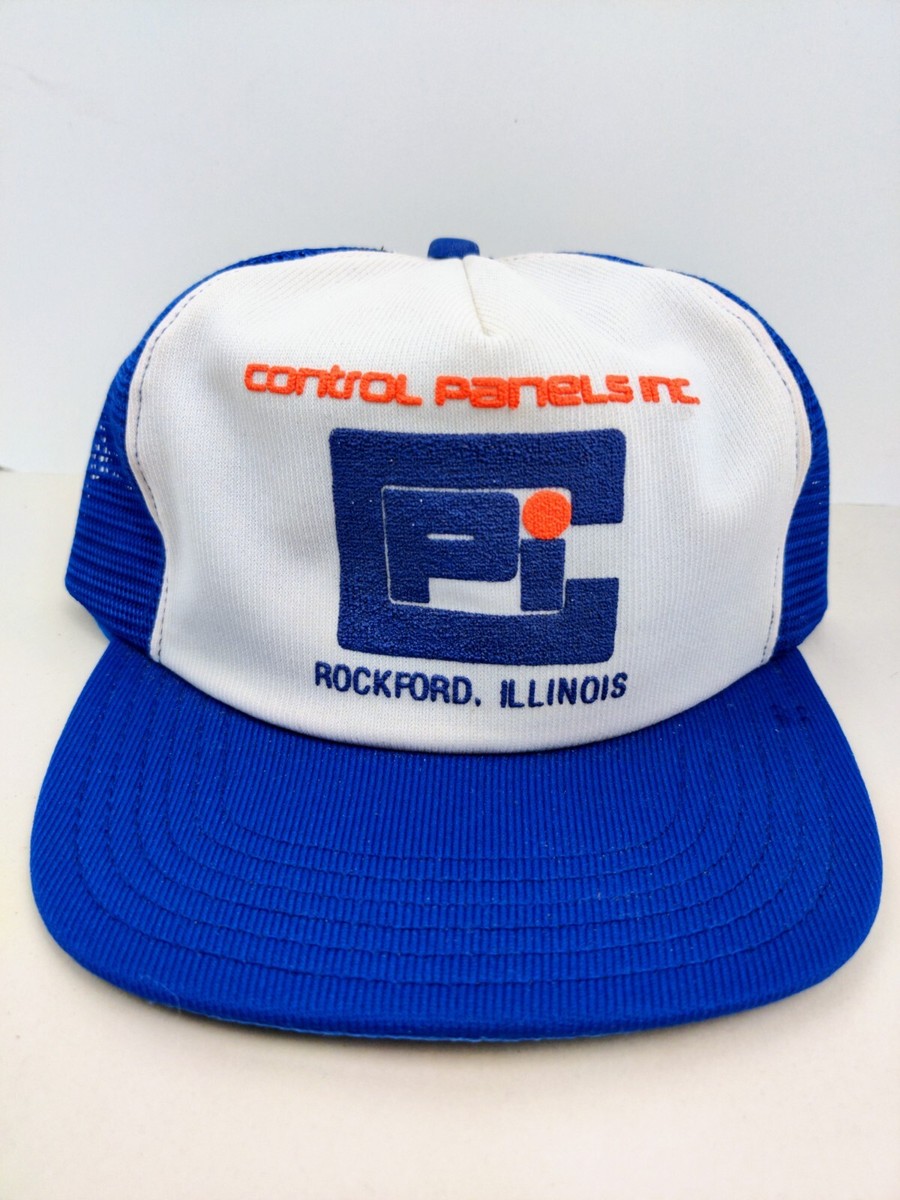 Vtg USA MADE CPI Control Panels Inc Puffy Trucker Hat Snapback Dad Cap Vintage