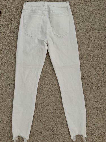 NWT Pistola Women’s White Distressed High Rise Skinny Jeans Size 26 - Picture 10 of 11