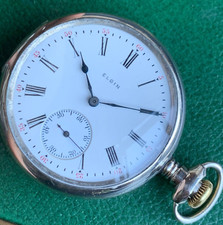 1915 Elgin Grade 290 16S 7J Silverode Case Pocket Watch