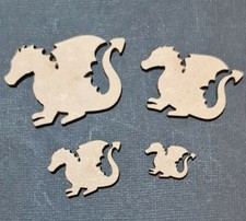 Dragon Laser cut MDF Craft Shapes Wooden Embellishment Decoration