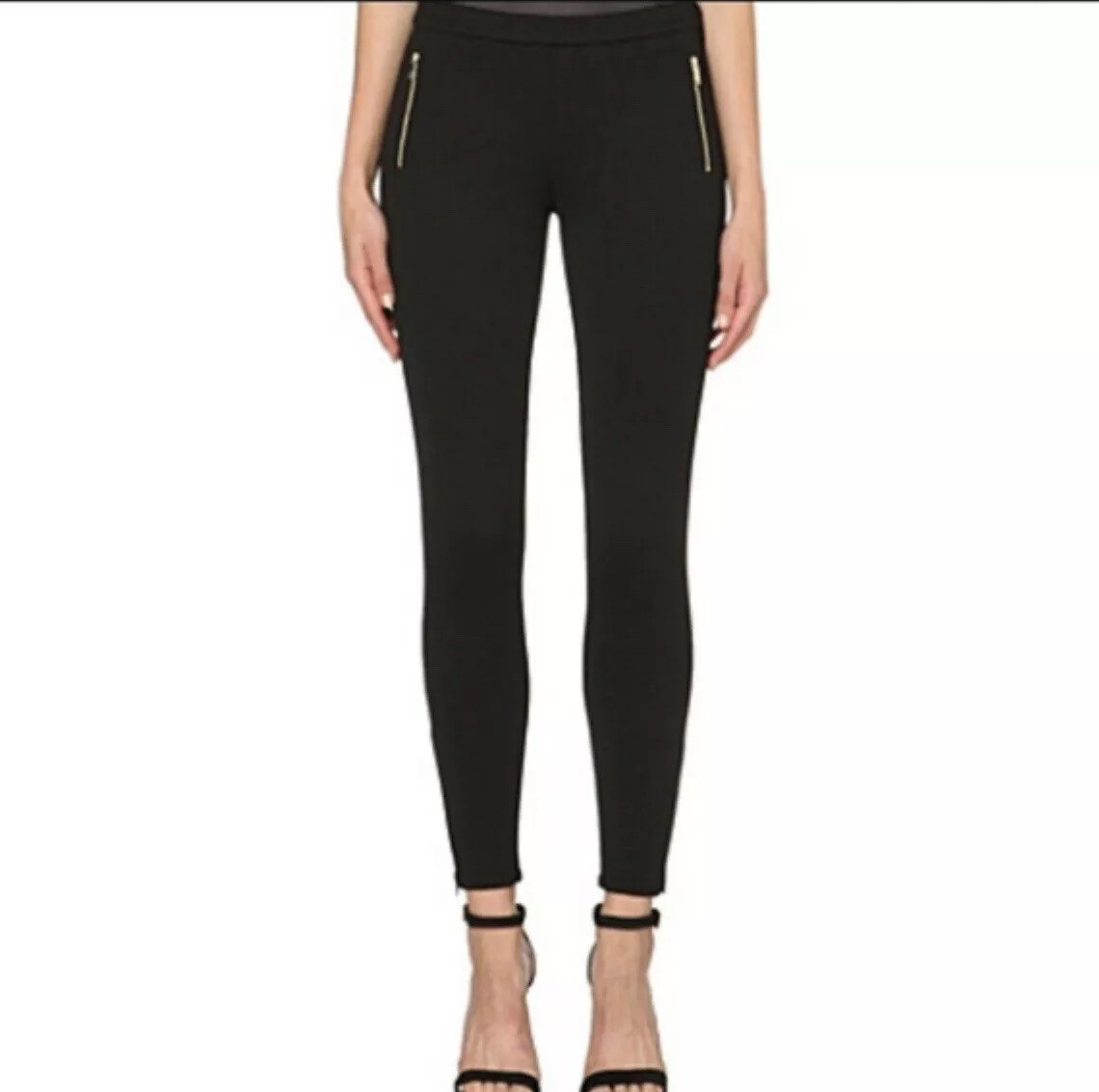 Ted Baker Black Eiley Zip Detail Pant Size 1 | eBay
