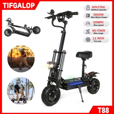 Tifgalop Electric Scooter Adult 5600W Dual Motor Off Road E