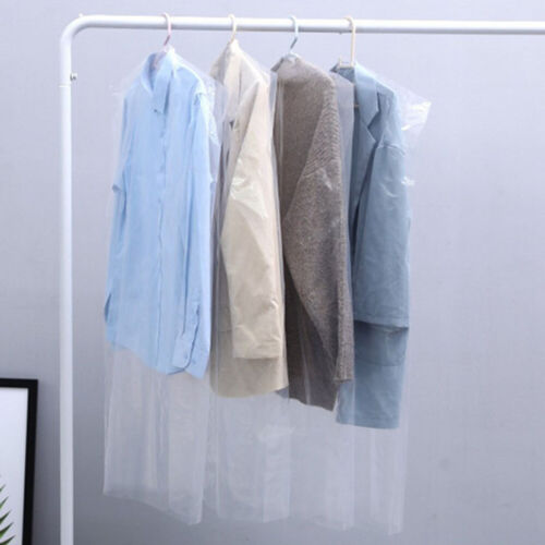 50Pcs/Set Clear Polythene Garment clothes dust cover Suit Dress Dry Cleaner Bags - Picture 5 of 14
