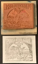 Rubber Stamp Retro Art Ad Valencia Oranges Placentia Girl