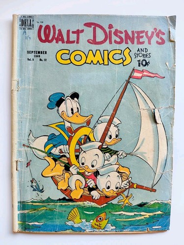DISNEY'S COMICS & STORIES 108 LOW GRADE DETACHED 1949 CLASSIC BARKS DONALD CVR
