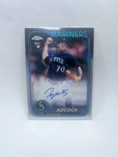 2024 Topps Chrome Ty Adcock #RA-TA On-Card Refractor Auto # /499 Mariners RC