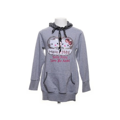 Hello Kitty, Kapuzenpullover, Größe: 134, Grau, Baumwolle, Print, Mädchen #3HH