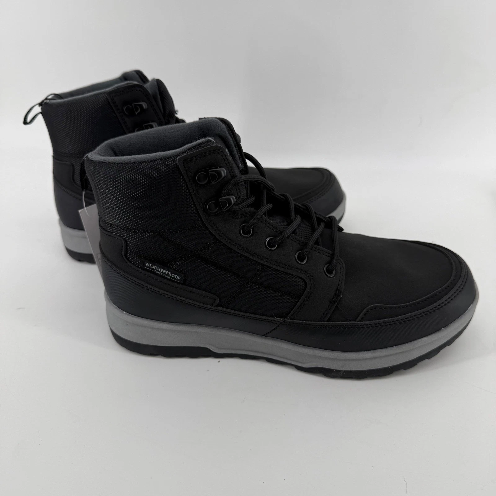 Weatherproof Jenkins Mens Black Hiking Boots Memory Foam 11 1899638
