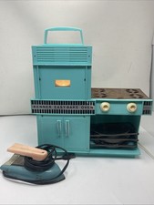 Vintage 1960s Kenner Easy Bake Oven Turquoise 1950s Nassau Toy Iron Lot As Is