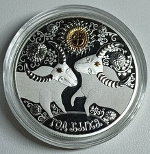 Belarus 20 Rubles 2020 Year of the Ox 1 oz Silver+Gold Coin