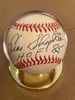 Enos Slaughter Cardinals "HOF 85" signed auto baseball PSA/DNA  OAL Brown ball