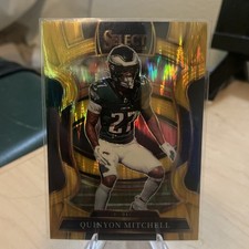 Panini 2024 Prizm Concourse Gold /10 Quinyon Mitchell Eagles #92