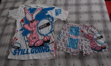 Vintage 1993 AOP Energizer Bunny T-shirt W/ Shorts Mens Small - Medium