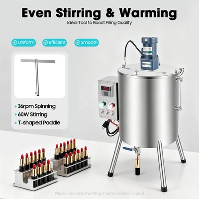 Heating Mixing Filling Machine Stirring Tank Liquid Paste Lipstick Filler 30L