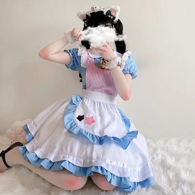 Cat maid role play costume soft girl lolita dress bell cat girl kawaii costume