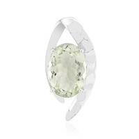AnhäNger Aus Palladiumbeschichtetem Silber Mit GrüNem Amethyst