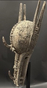 Fine African Tribal Art - Mali Bamana Kono Mask -20 Century