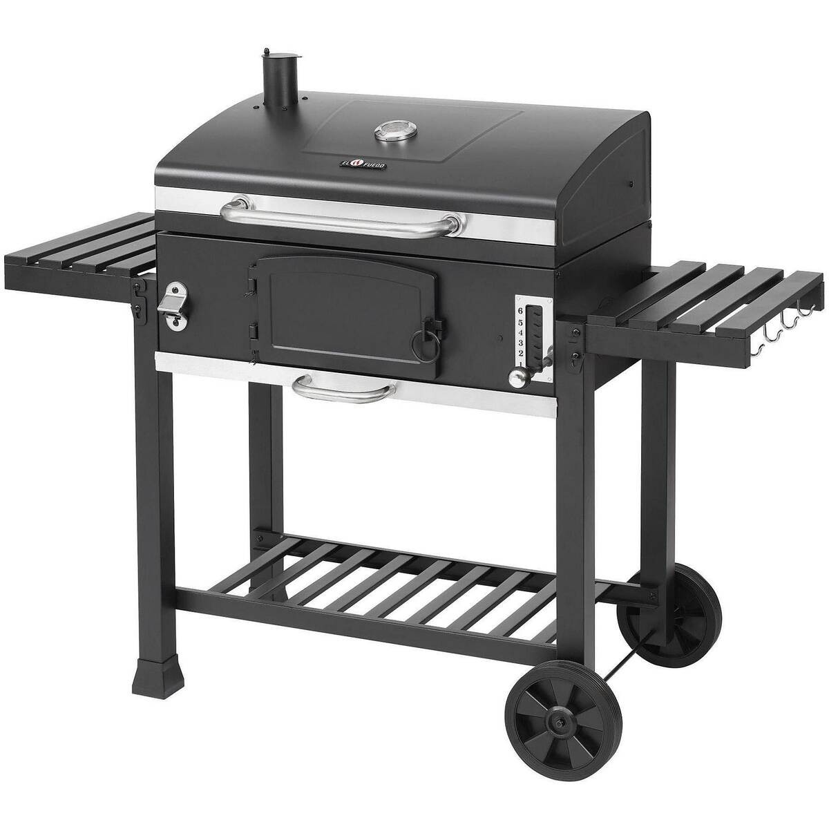 El Fuego Ontario XXL Holzkohlegrill mit Thermometer