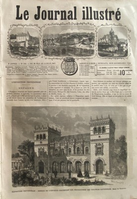 Zeitung Schwierigkeiten 1867 Nr. 172 Expo - Lamartine -statue DIE KAISERIN