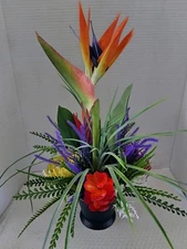 Medium Sized Tropical table centerpiece. Hawaiian floral arrangements