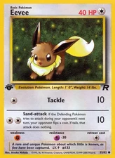 Eevee - 55/82 - Pokemon Team Rocket 1st Edition Card MP