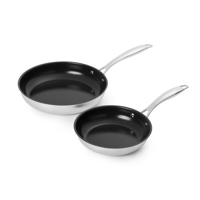 Retailer Basics Ceramic Non-Stick Frying Pan Set 10-Inch 8-Inch 2-Piece