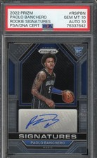 2022-23 PANINI PRIZM ROOKIE SIGNATURES PAOLO BANCHERO #RSI-PBN PSA 10/10