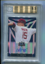 2020 Leaf Valiant - CJ VAN EYK - Blue Autograph Rookie - BLUE JAYS /50 BGS 9.5