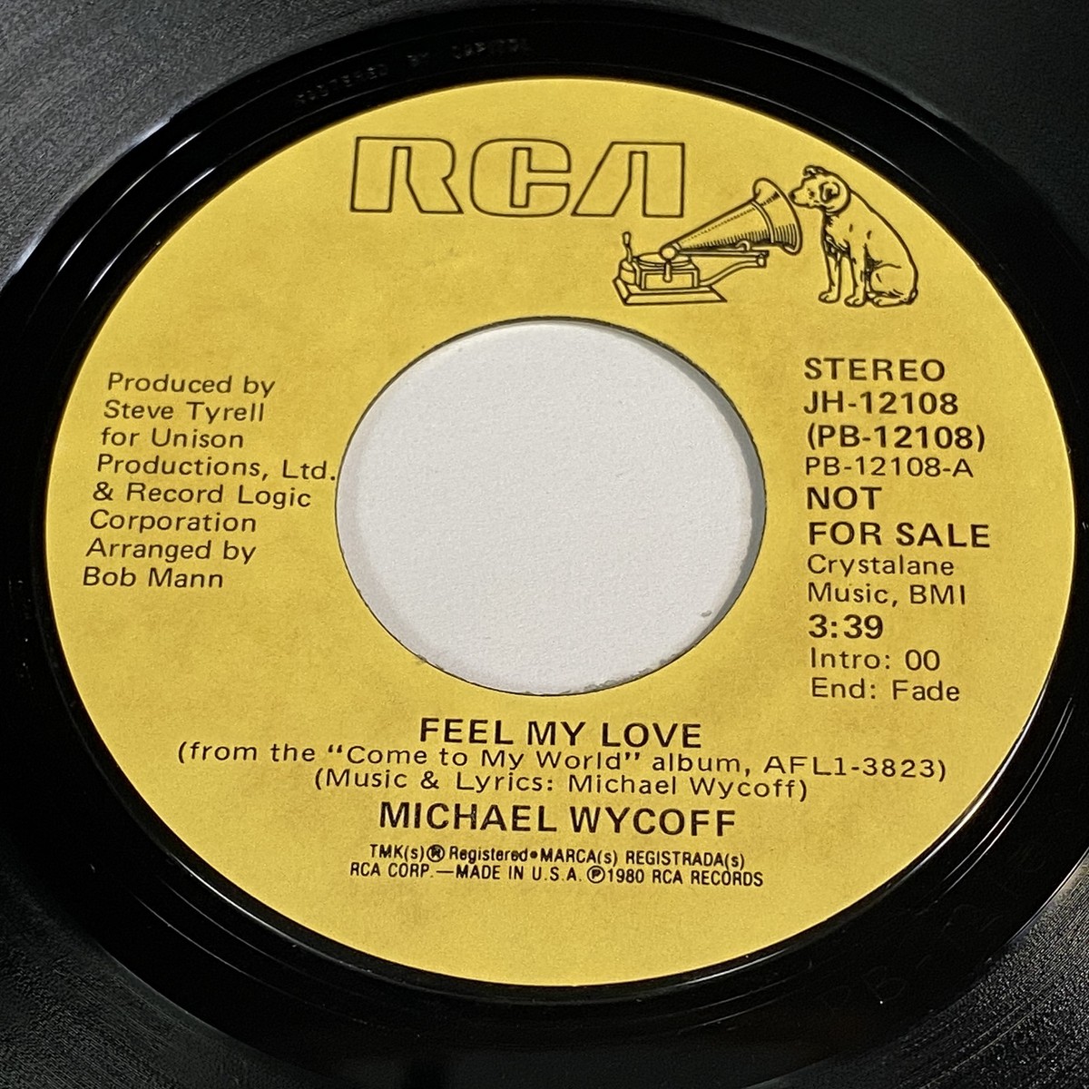 Michael Wycoff: Feel My Love (mono) / (Same) (stereo) 45 - RCA