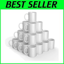 Infusible Ink Compatible Ceramic Mug, 12oz, Pack of 36