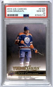 Leon Draisaitl 2014-15 Upper Deck UD Canvas Young Guns Rookie #C104 PSA 10