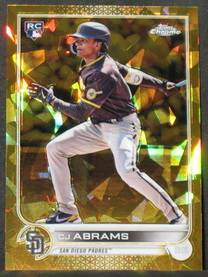 CJ ABRAMS 2022 Topps Chrome Sapphire Gold Refractor Rookie #280 (22/50) Padres