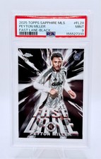 2025 Topps Chrome Sapphire MLS Peyton Miller Fast Lane Black /10 RC MINT 9
