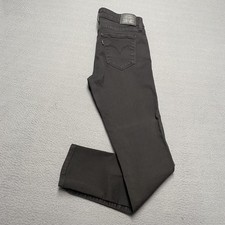 Levis 711 Skinny Jeans Womens 28 Black Mid Rise Stretch Dark Wash Denim Pants